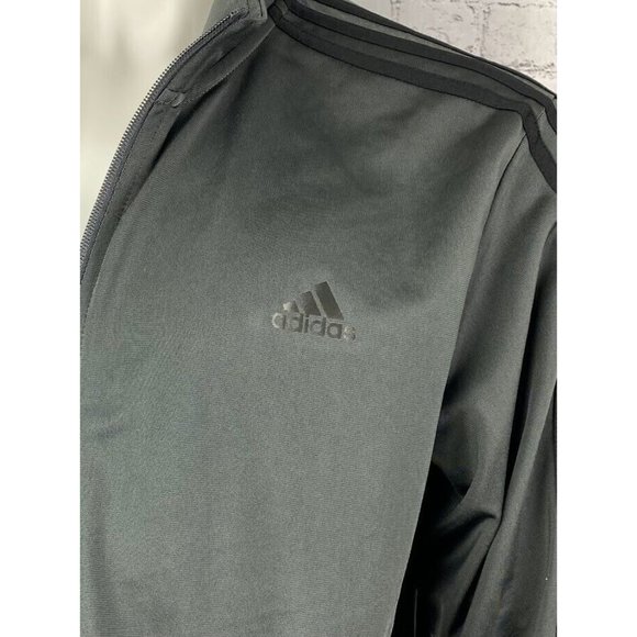 Men's adidas Tiro Track Jacket Charcoal Grey/Black Windbreaker Full Zipper sz XL - Picture 6 of 12